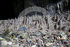 Little city at backdoor of Hang En cave, the world 3rd largest cave photo